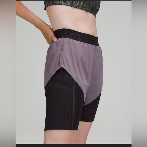 Lululemon Lab Run shorts 4 dusky lavender 8” lined - Picture 2 of 6